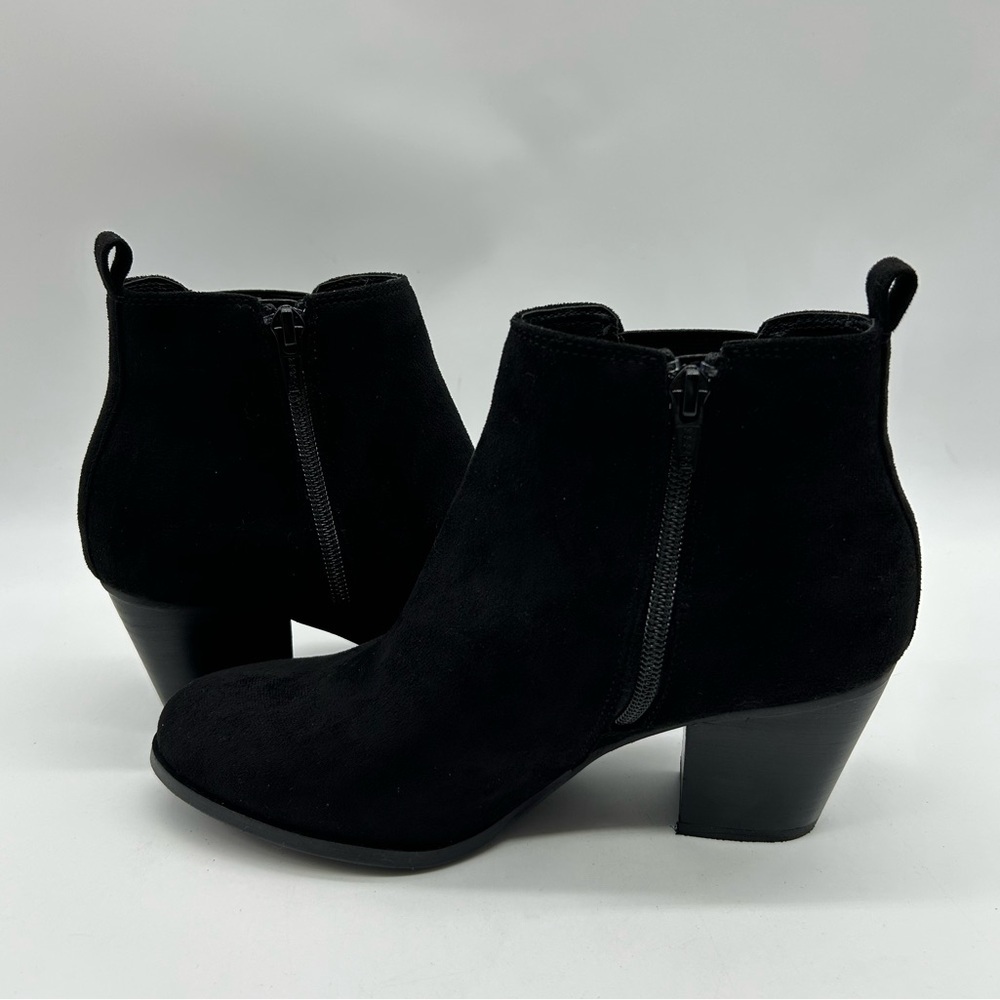 DV by Dolce Vita Collyns Black Faux Suede Ankle Booties Size 10 New With Box - Picture 9 of 12